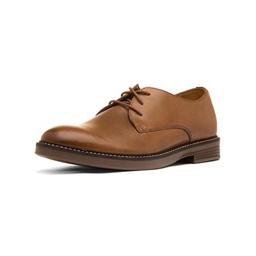 Clarks paulson plain, scarpe stringate derby, uomo, marrone (tan leather tan leather), 39.5 eu