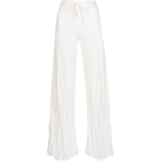 Dion Lee pantaloni con effetto vissuto - bianco