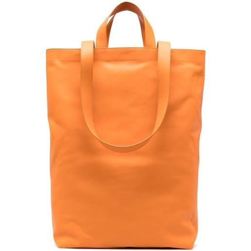 Marsèll borsa tote con logo goffrato - arancione