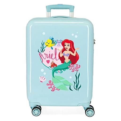 Disney celebrazione princess, bagagli per bambina, ariel, 38x55x20 cms