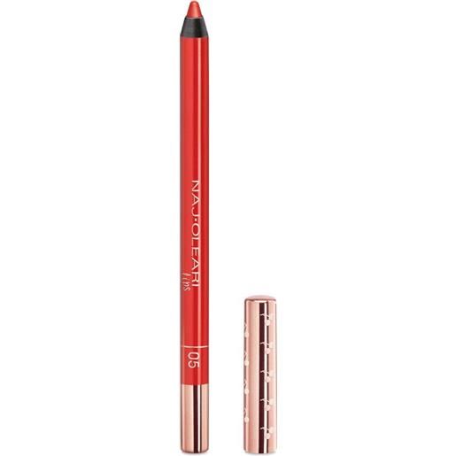 NAJ·OLEARI perfect shape lip pencil - matita labbra lunga tenuta 05 - rosso fuoco