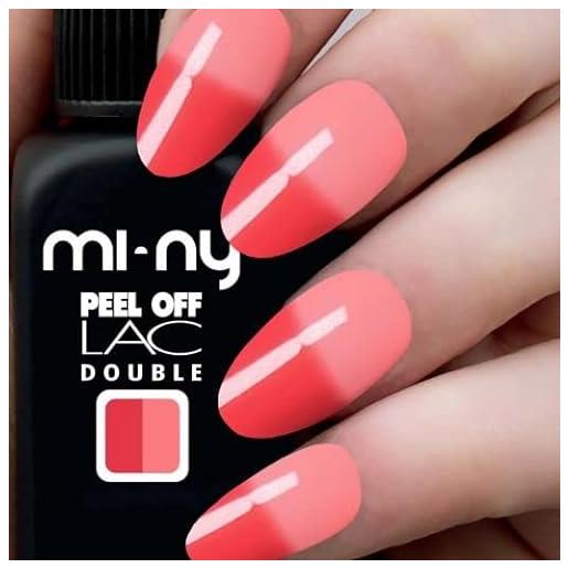 MI-NY peel off lac one step double- thermo change n° 5 coral red & pink 11 ml