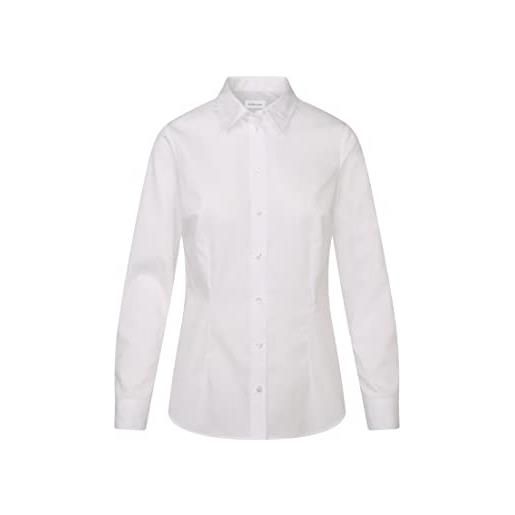 Seidensticker donna-camicetta alla moda-slim fit-maniche lunghe-cotone camicia, bianco, 50