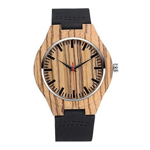 SUPBRO orologio da uomo orologio da polso orologi in legno da uomo e da donna naturale legno al quarzo giapponese