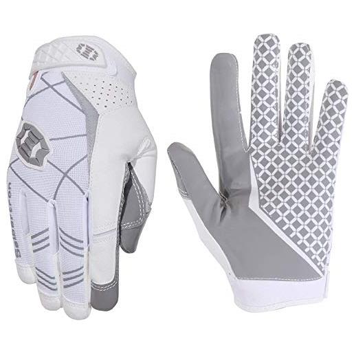 Seibertron pro 3.0 elite ultra-stick sports receiver gloves/guanti da football americano pro ricevitore gioventù e adulti (giallo, s)