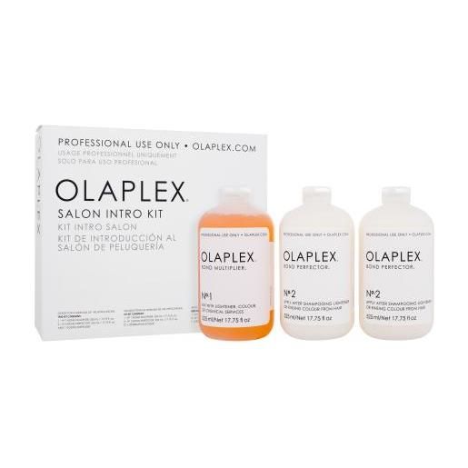 Olaplex bond multiplier no. 1 salon intro kit cofanetti bond multiplier no. 1 525 ml + bond perfector no. 2 2 x 525 ml + dosing dispenser 1 pz per donna