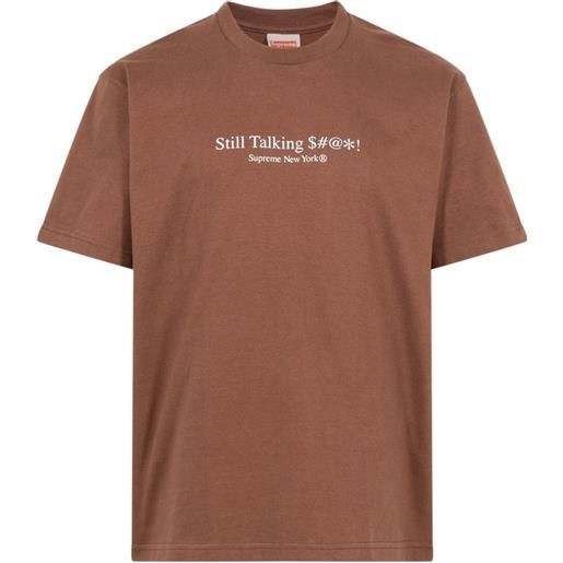 Supreme t-shirt still talking - marrone