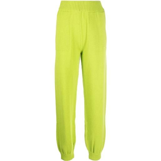 MSGM pantaloni con ricamo - verde