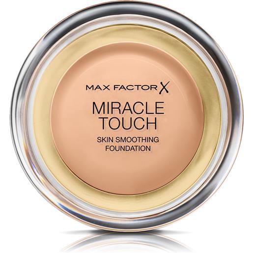 Max Factor miracle touch, fondotinta coprente con acido ialuronico miracle touch 45 warm almond