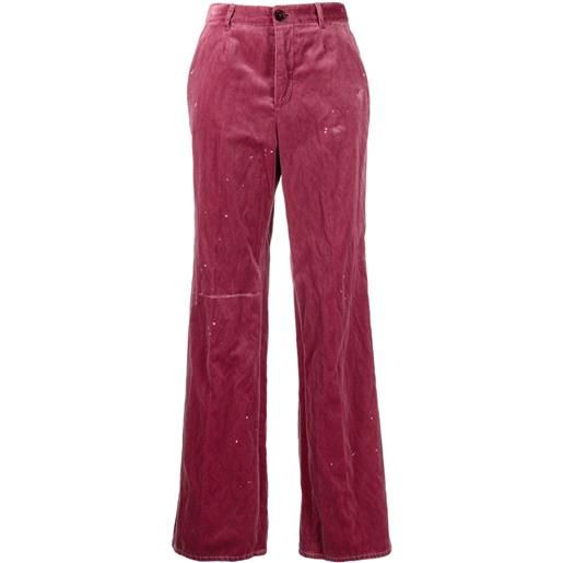 Dsquared2 pantaloni con ricamo - rosa