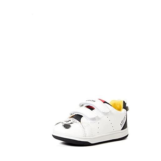 Geox b new flick boy b, sneakers bambini e ragazzi, bianco/nero (white/black), 26 eu