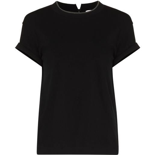 Brunello Cucinelli t-shirt con scollo rotondo - nero
