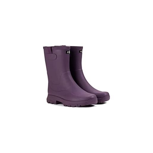 Aigle alya, stivali in gomma donna, violet 95351 glazed gin, 41 eu