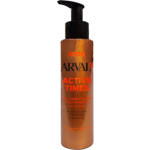 Arval active times gel abbronzante multifunzionale viso e corpo, 150-ml