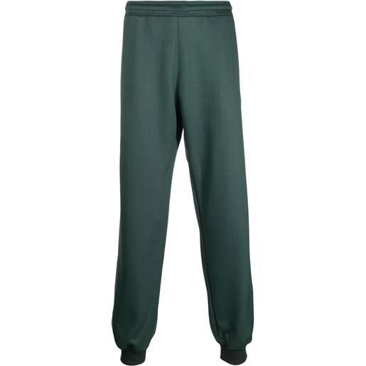 Lanvin pantaloni sportivi con ricamo - verde