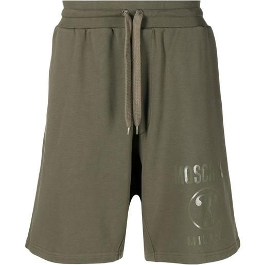 Moschino shorts sportivi con logo - verde