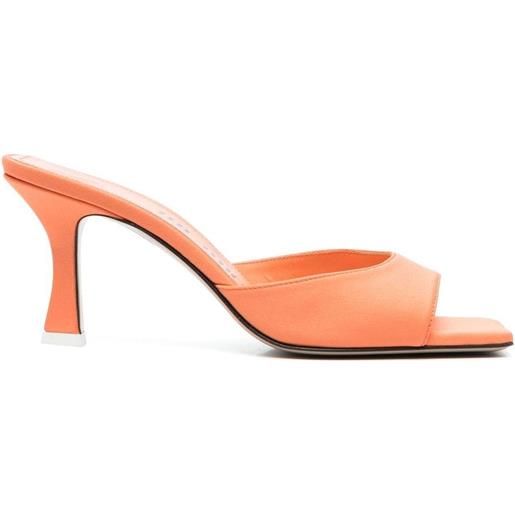 The Attico sandali anais con punta quadrata - arancione