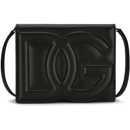 Dolce & Gabbana borsa a tracolla con logo dg - nero