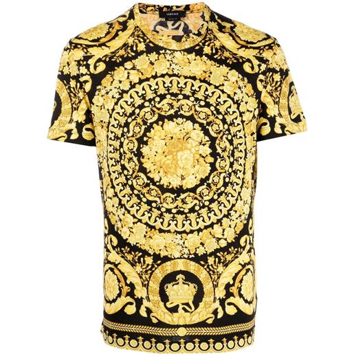 Versace t-shirt con stampa barocco - nero