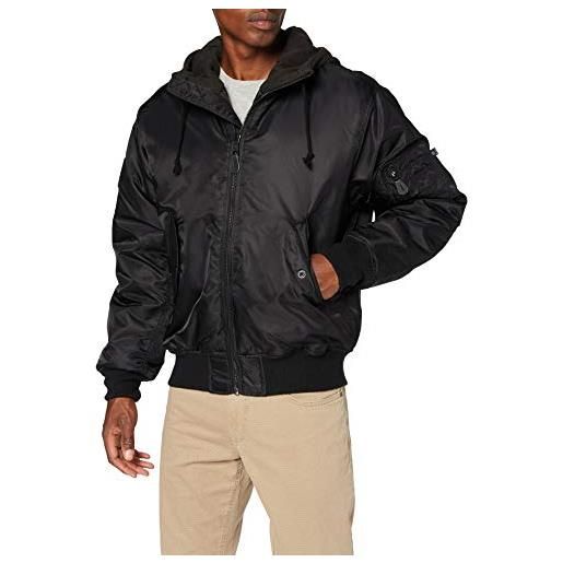 Brandit Brandit ma1 sweat hooded jacket, felpa con cappuccio uomo, nero (black hooded), 4xl