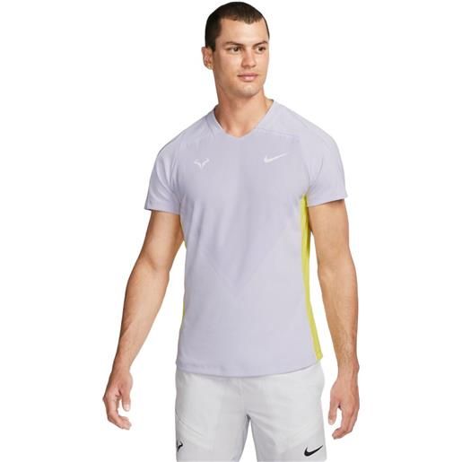 Nike court dri fit advantage rafa short sleeve t-shirt viola s uomo