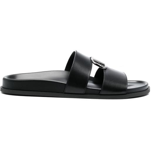 Valentino Garavani sandali con placca logo - nero