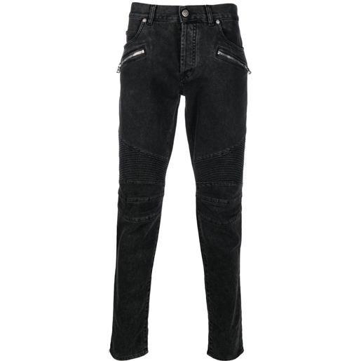 Balmain jeans skinny a vita bassa - nero