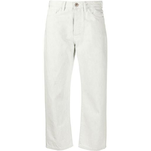 3x1 jeans dritti sabina con vita media - bianco