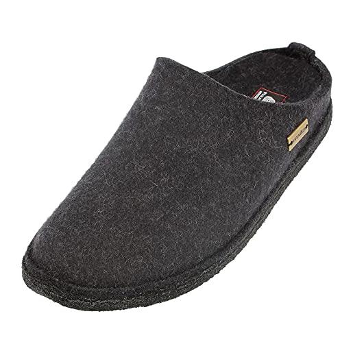 HAFLINGER flair morbide pantofole in feltro di lana pantofola torba, taglia 44