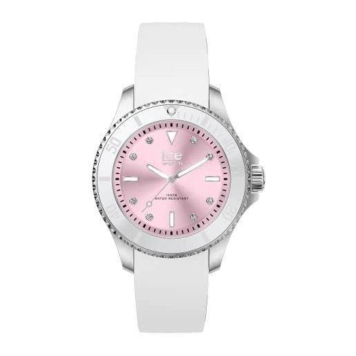 Ice-watch - ice steel white pastel pink - orologio soldi da donna con cinturino in silicone - 020366 (small)