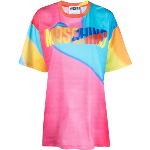 Moschino t-shirt oversize con stampa - rosa