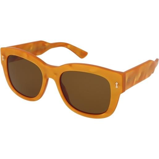 Gucci gg1110s 004 | occhiali da sole graduati o non graduati | prova online | unisex | plastica | quadrati | giallo | adrialenti