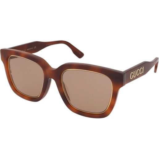 Gucci gg1136sa 003 | occhiali da sole graduati o non graduati | prova online | plastica | quadrati | havana, marrone | adrialenti