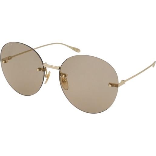 Gucci gg1149s 004 | occhiali da sole graduati o non graduati | prova online | metallo | tondi | oro | adrialenti