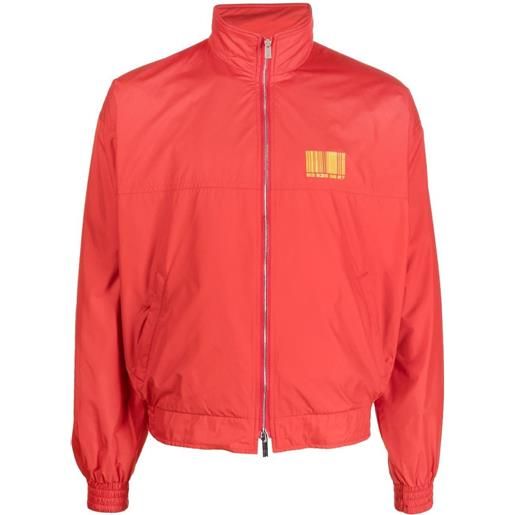 VTMNTS giacca sportiva con stampa codice a barre - rosso