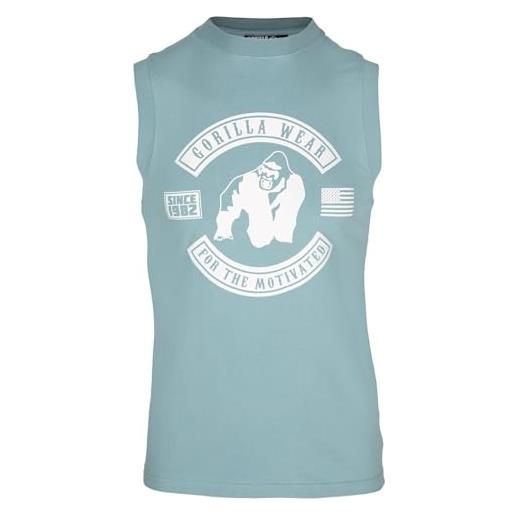GORILLA WEAR tulsa tank top maglietta con bretelle, blu, m uomo