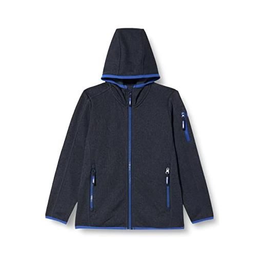 CMP - giacca in knit-tech da bambini con cappuccio fisso , b. Blue-light blue, 140