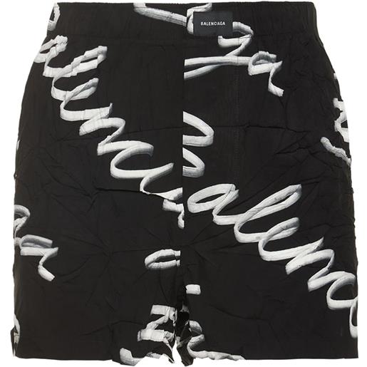 BALENCIAGA shorts in viscosa con logo