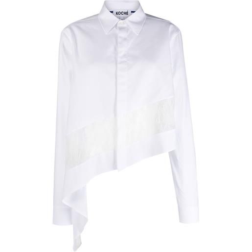 Koché camicia asimmetrica - bianco