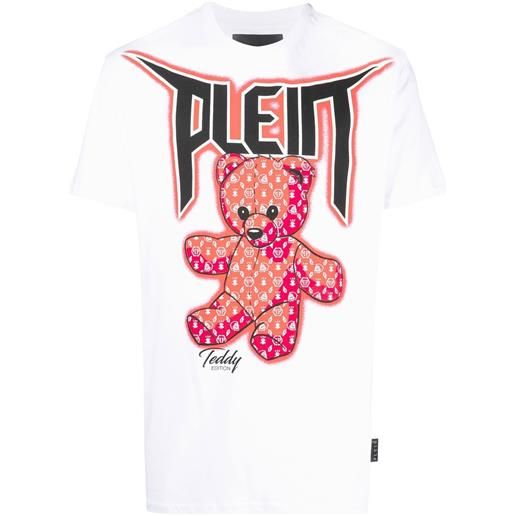 Philipp Plein t-shirt spray-effect teddy bear - bianco