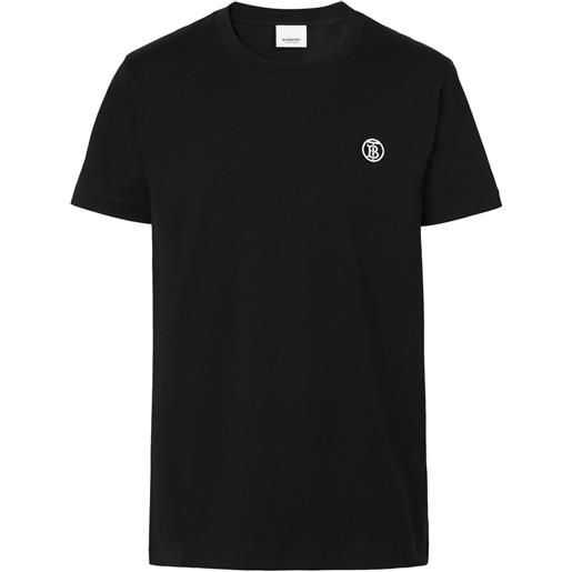 Burberry t-shirt con ricamo - nero