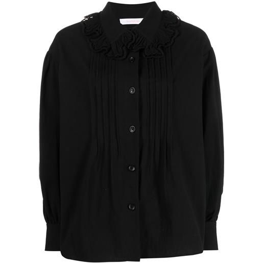See by Chloé blusa con ruches - nero