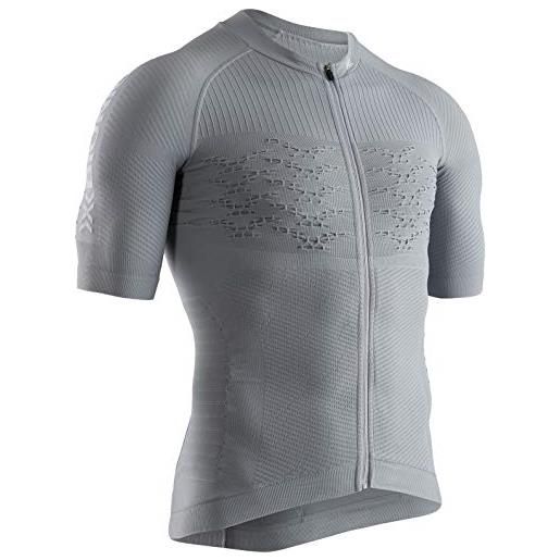 X-Bionic effektor 4.0 bike zip shirt short sleeve men, uomo, dolomite grey/arctic white, xxl
