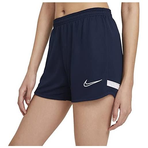 Nike women's academy 21 short pantaloncini, nero/bianco/bianco, xxs donna