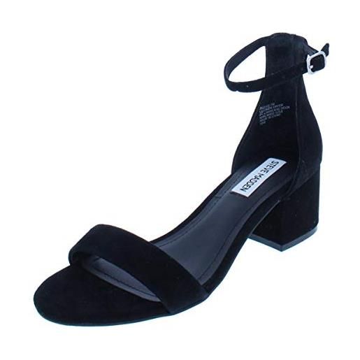 Steve Madden irenee - sandali con cinturino alla caviglia, donna, nero, 38.5 eu (8 us)