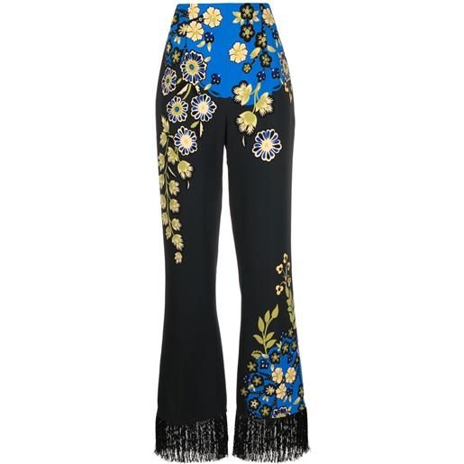 ETRO pantaloni sartoriali a fiori - nero