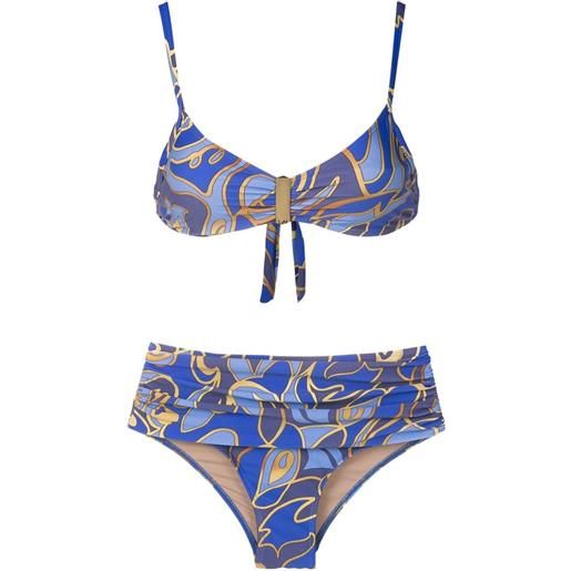 Lygia & Nanny set bikini con stampa - blu
