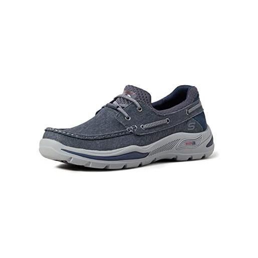 Skechers forno motley arch fit, scarpe da ginnastica uomo, blue gray, 39.5 eu