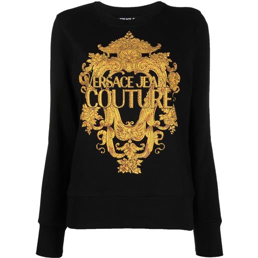 Versace Jeans Couture maglione con stampa barocca - nero