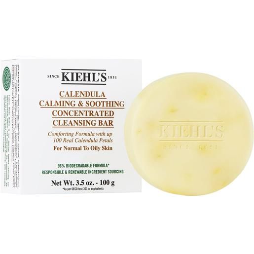 KIEHL'S calendula calming & soothing concentrated cleansing bar 100gr sapone detergente viso